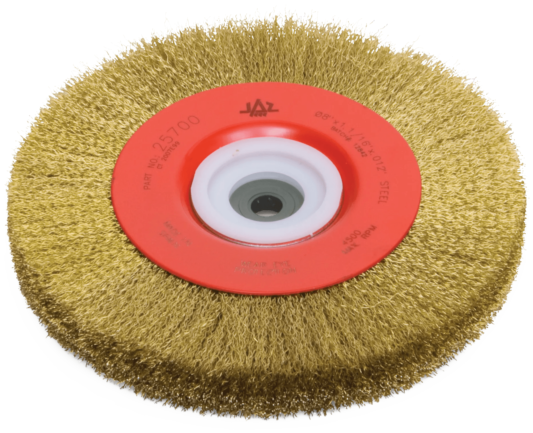 8" x 1-1/16" Medium Face Alloy Steel Wire Brush Wheel