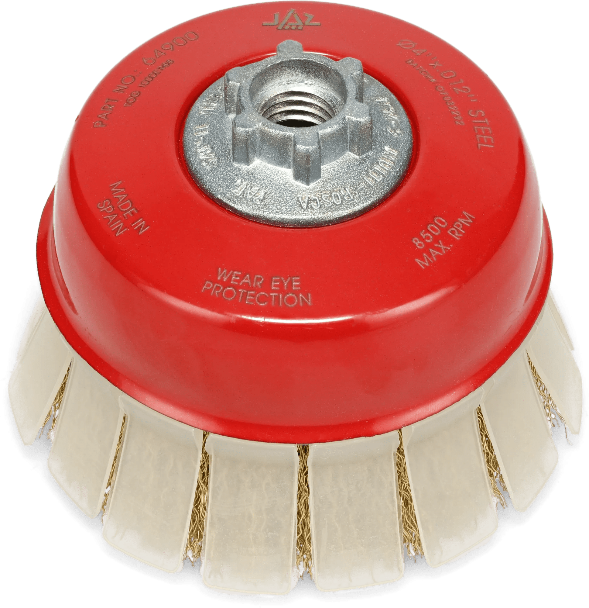 4" x 1-3/16" x .012 Crimped Alloy Steel Wire Cup Brush With Guard