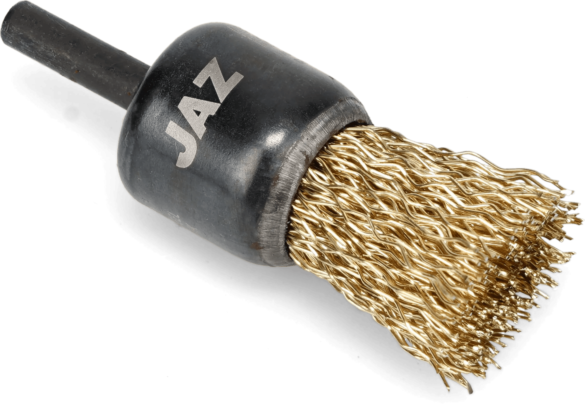 Solid End Crimped Wire Brushes - Brass Coated
