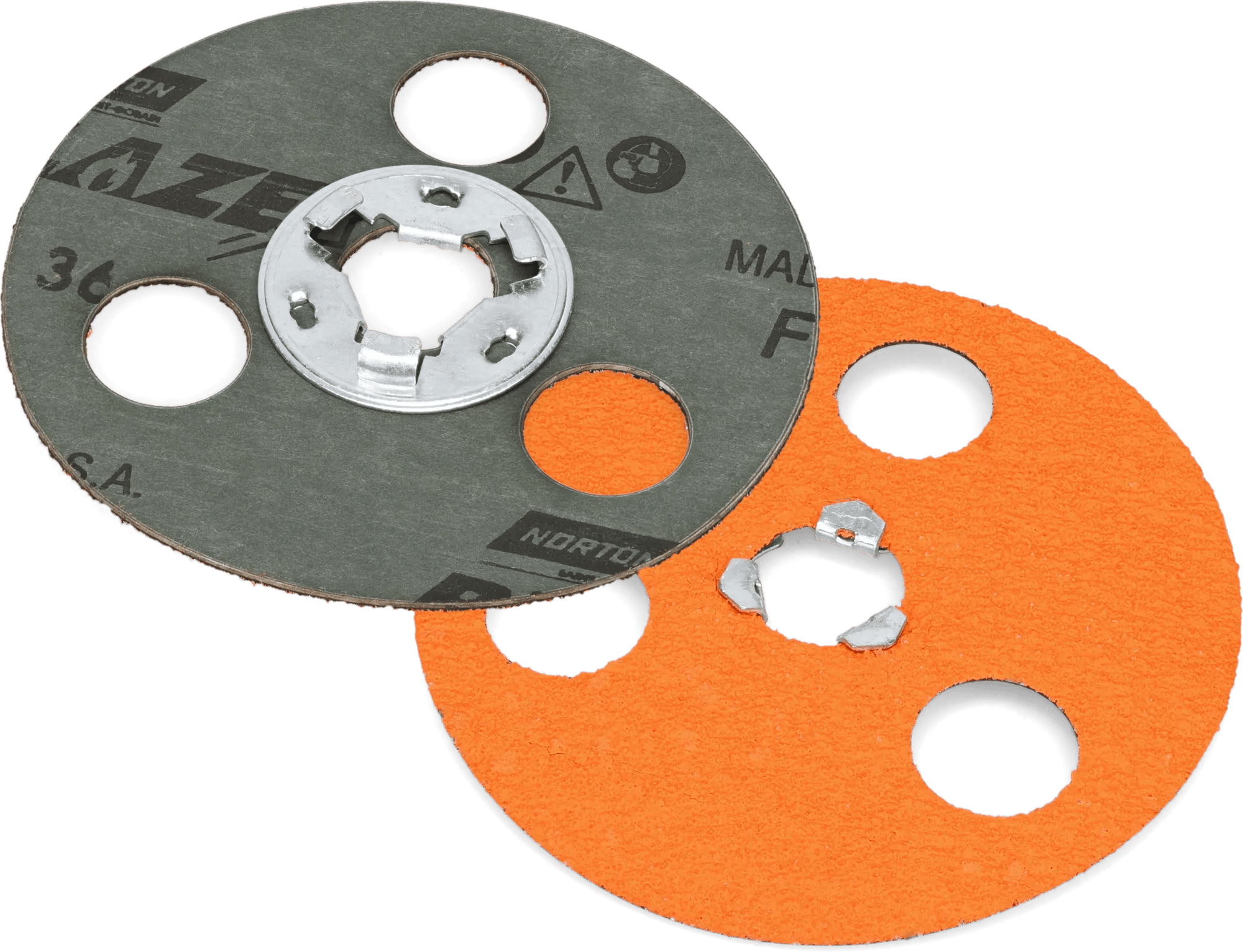 4-1/2" 36 Grit V.S.R. Orange "Blaze" Abrasive Disc - 5 Pack
