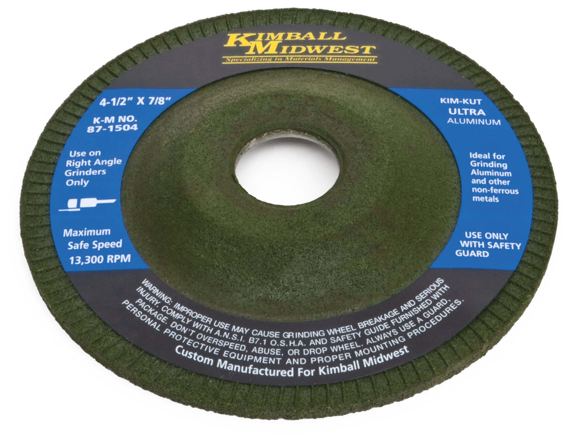 Kim-Kut™ Ultra Type-27 Aluminum Grinding Wheels