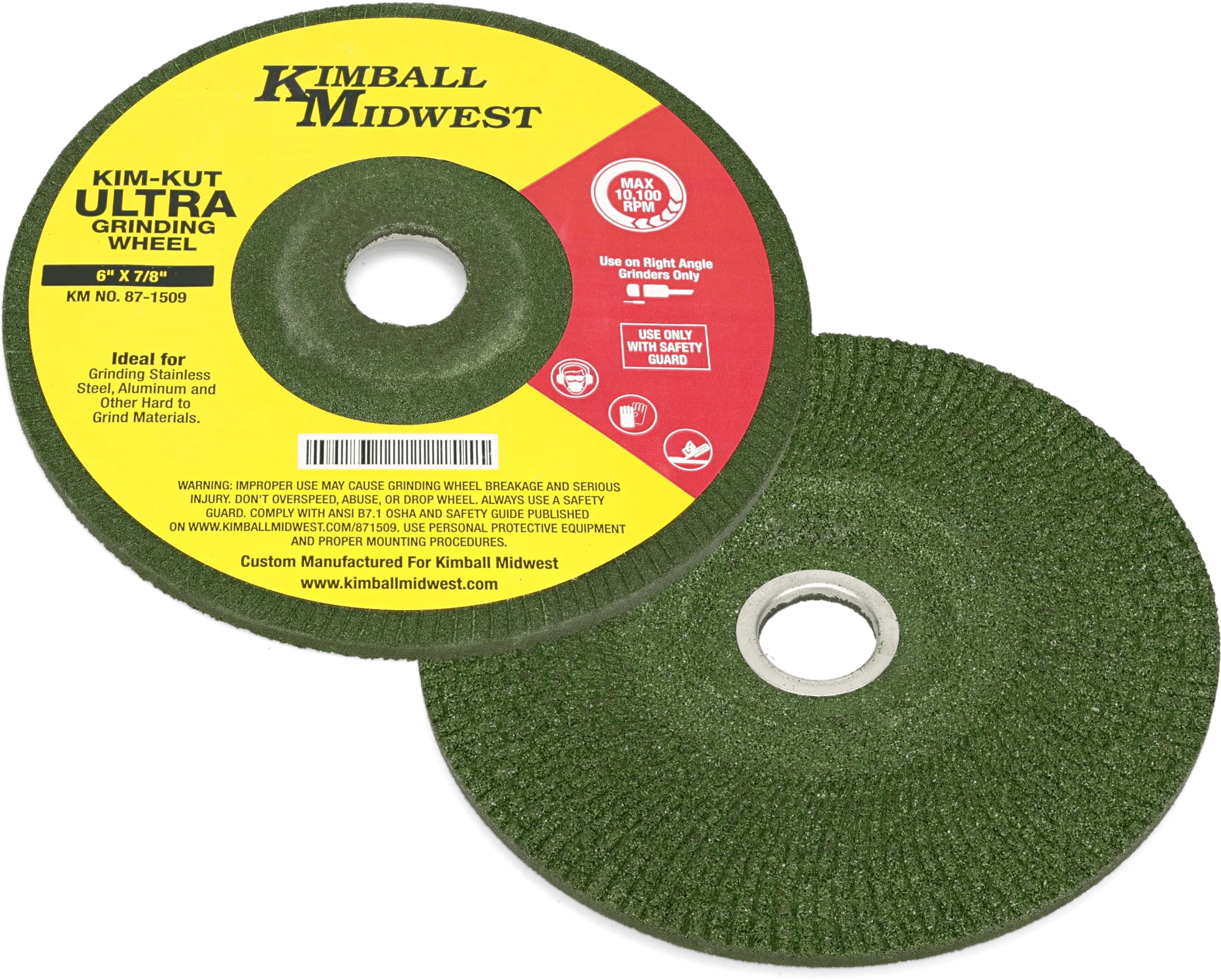 6" x 3/16" x 7/8" 36 Grit Kim-Kut™ Ultra Grinding Wheel