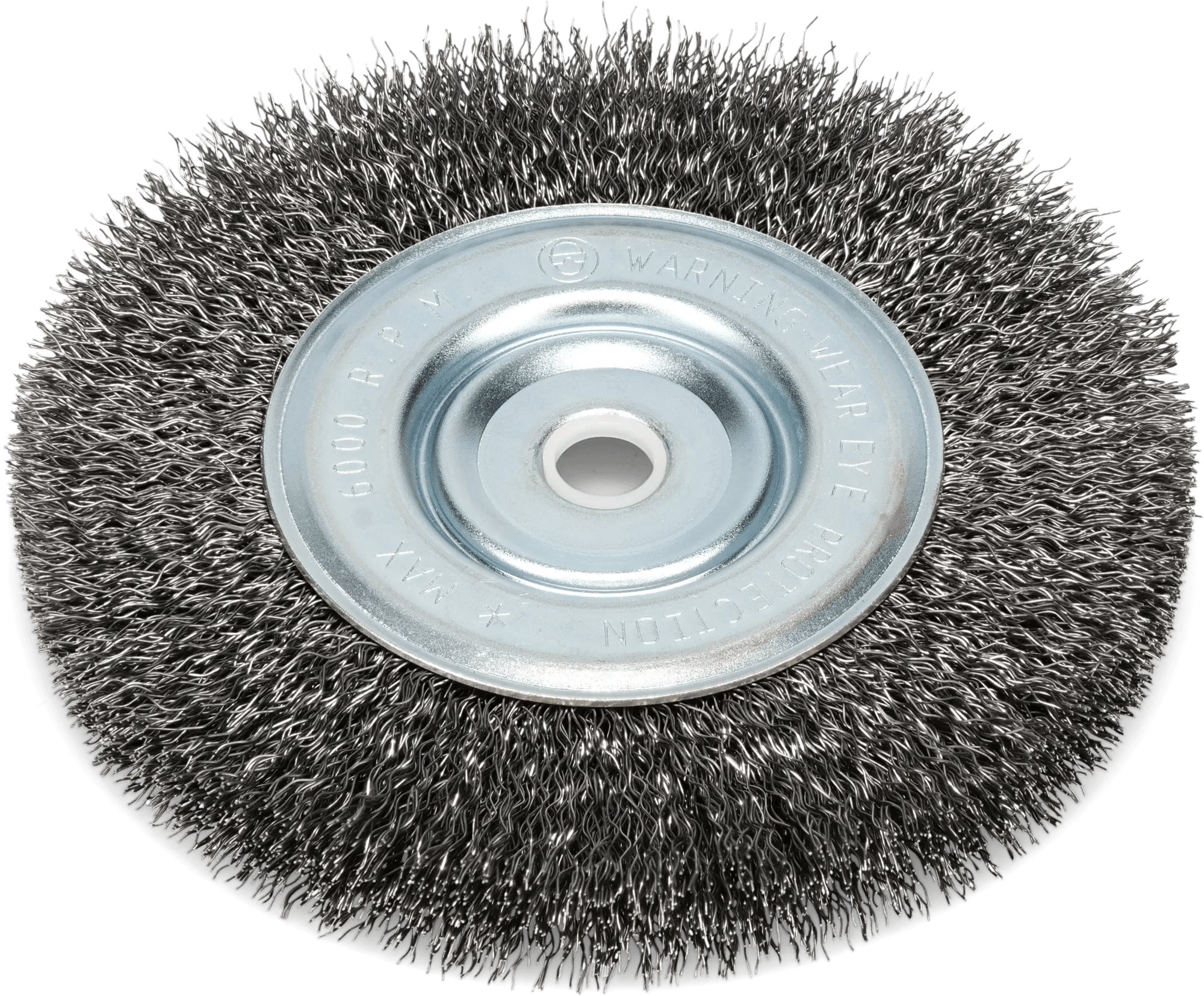6" x 1" Medium Face Steel Wire Brush Wheel