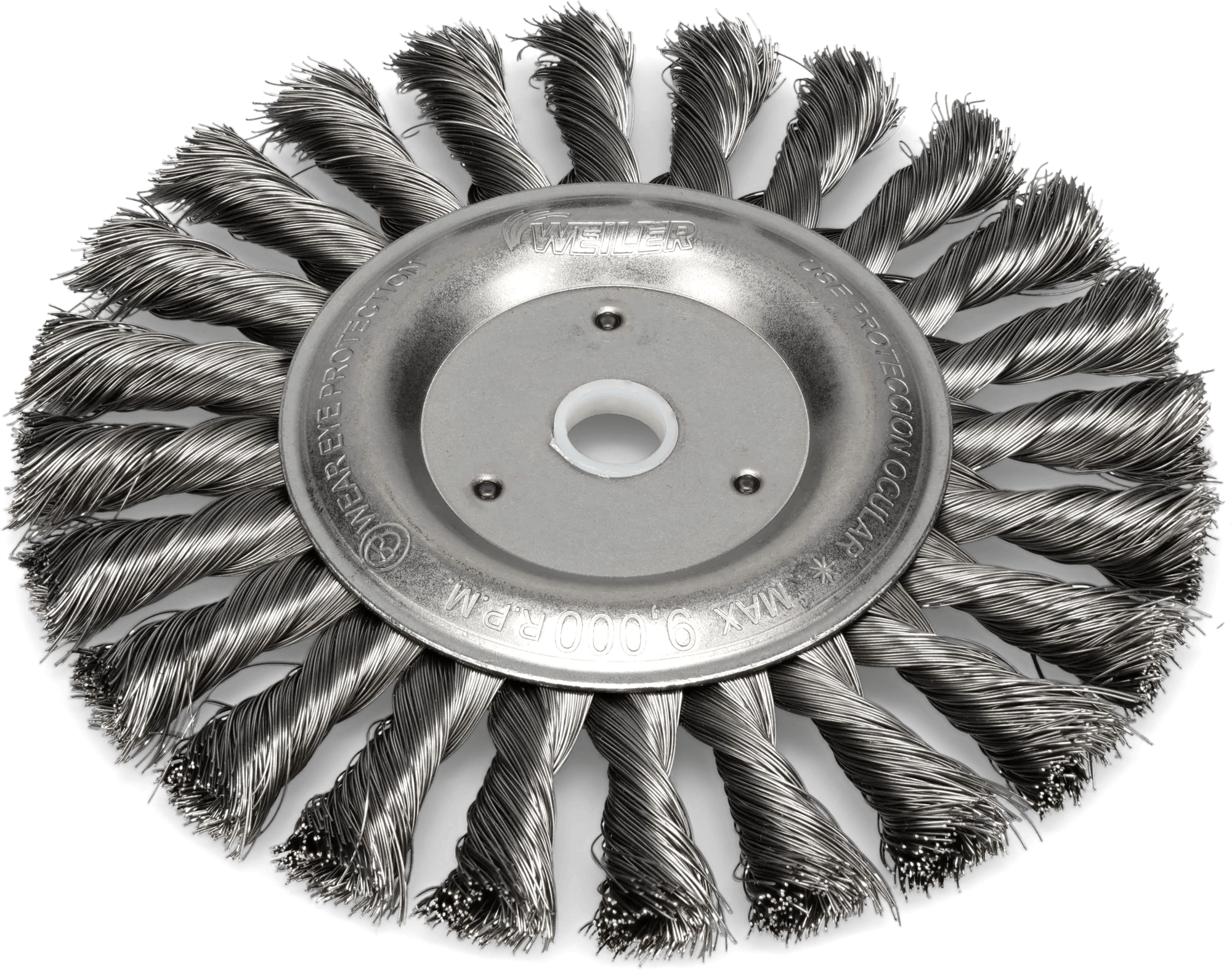6" x 1/2" Twisted Knot Steel Wire Brush Wheel