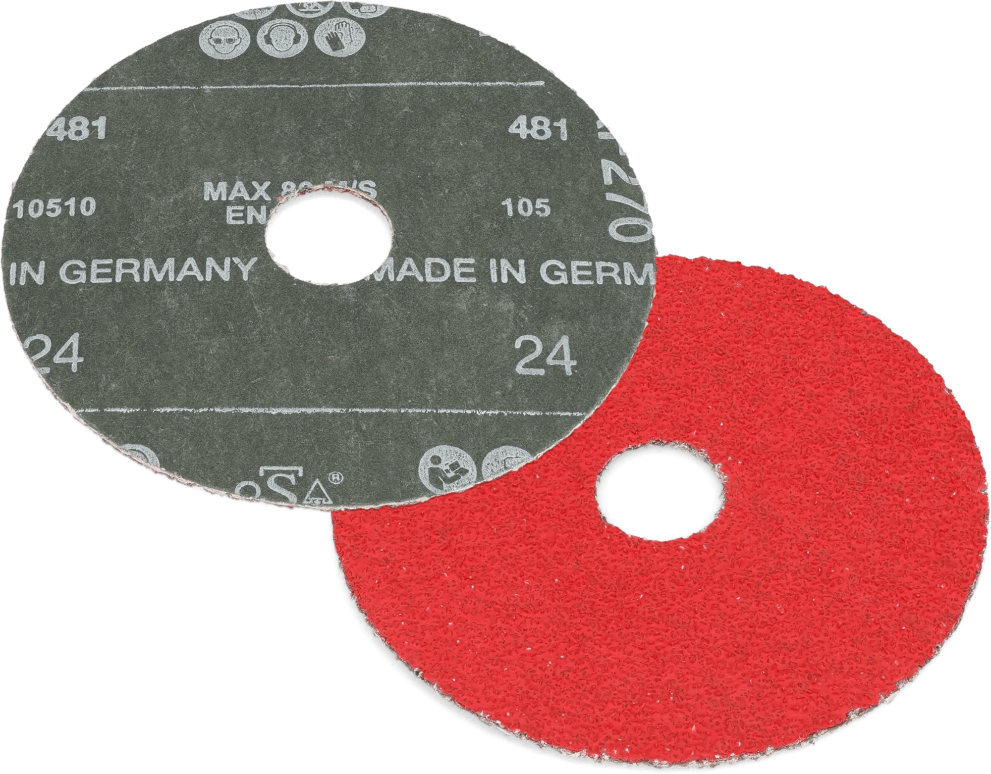 4-1/2" x 7/8" 24 Grit Resin Fiber Ceramic Abrasive Disc