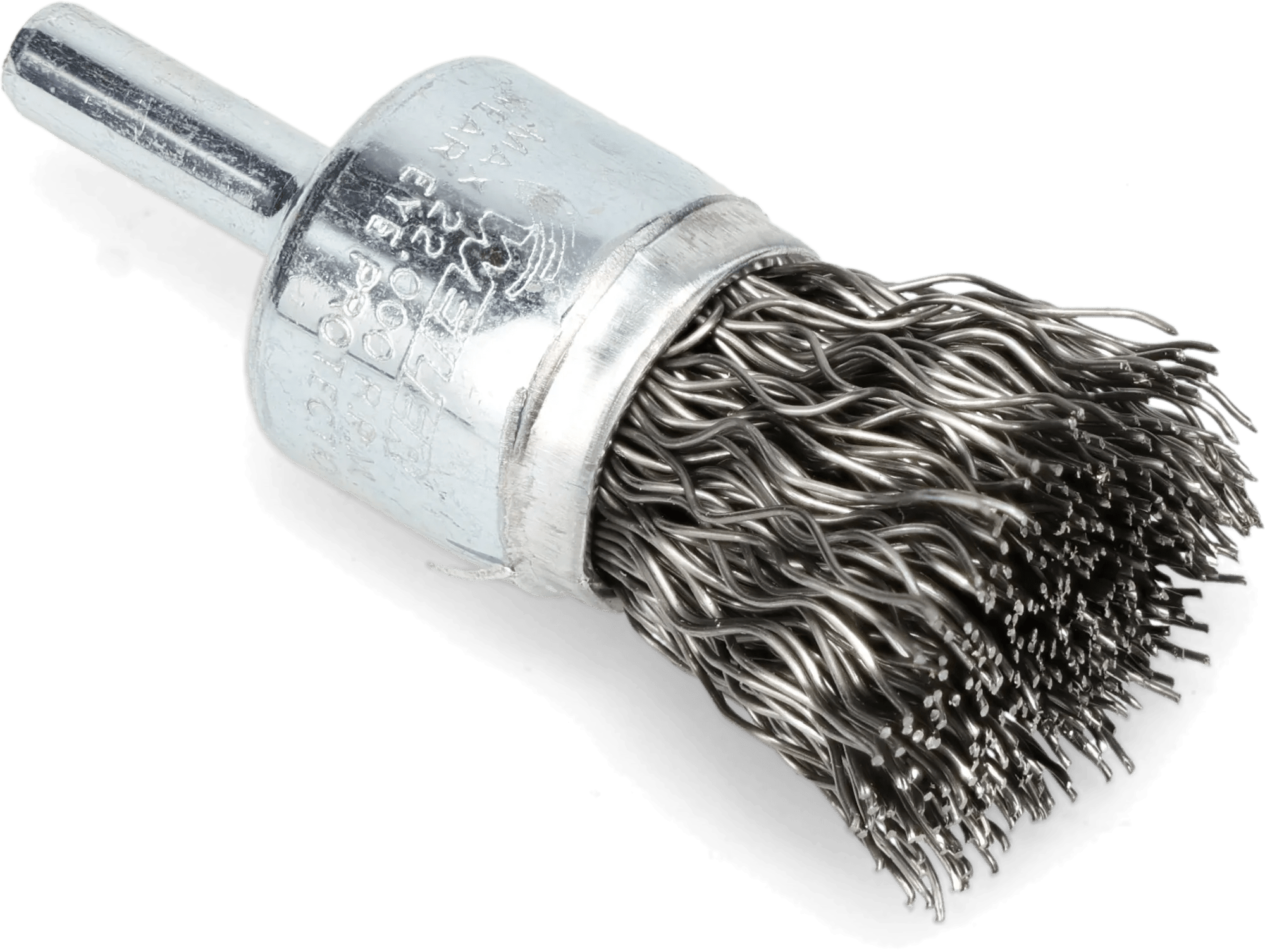 1" x 7/8" x .020 Solid End Crimped Steel Wire End Brush
