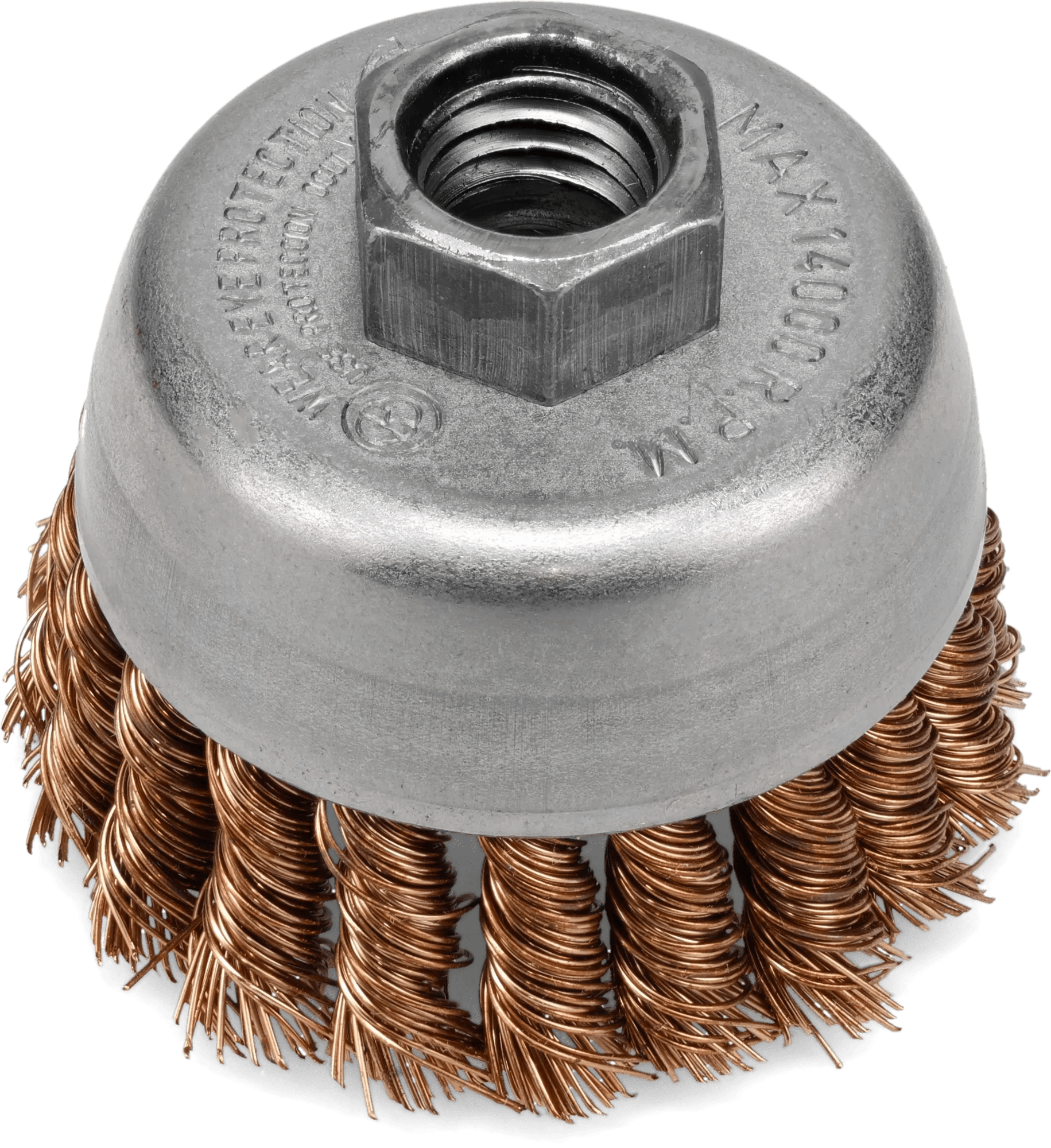 2-3/4" Bronze Crimped Wire Cup Brush