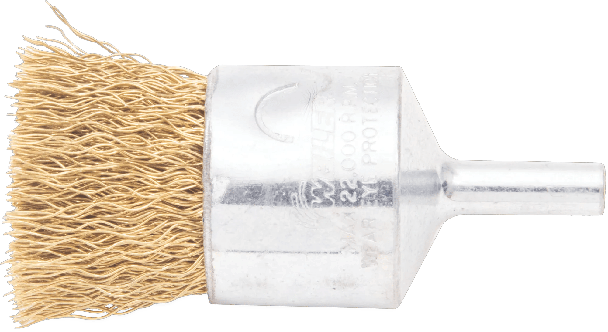 1" x 1/4" x 0.0118" Brass Crimped Wire End Brush