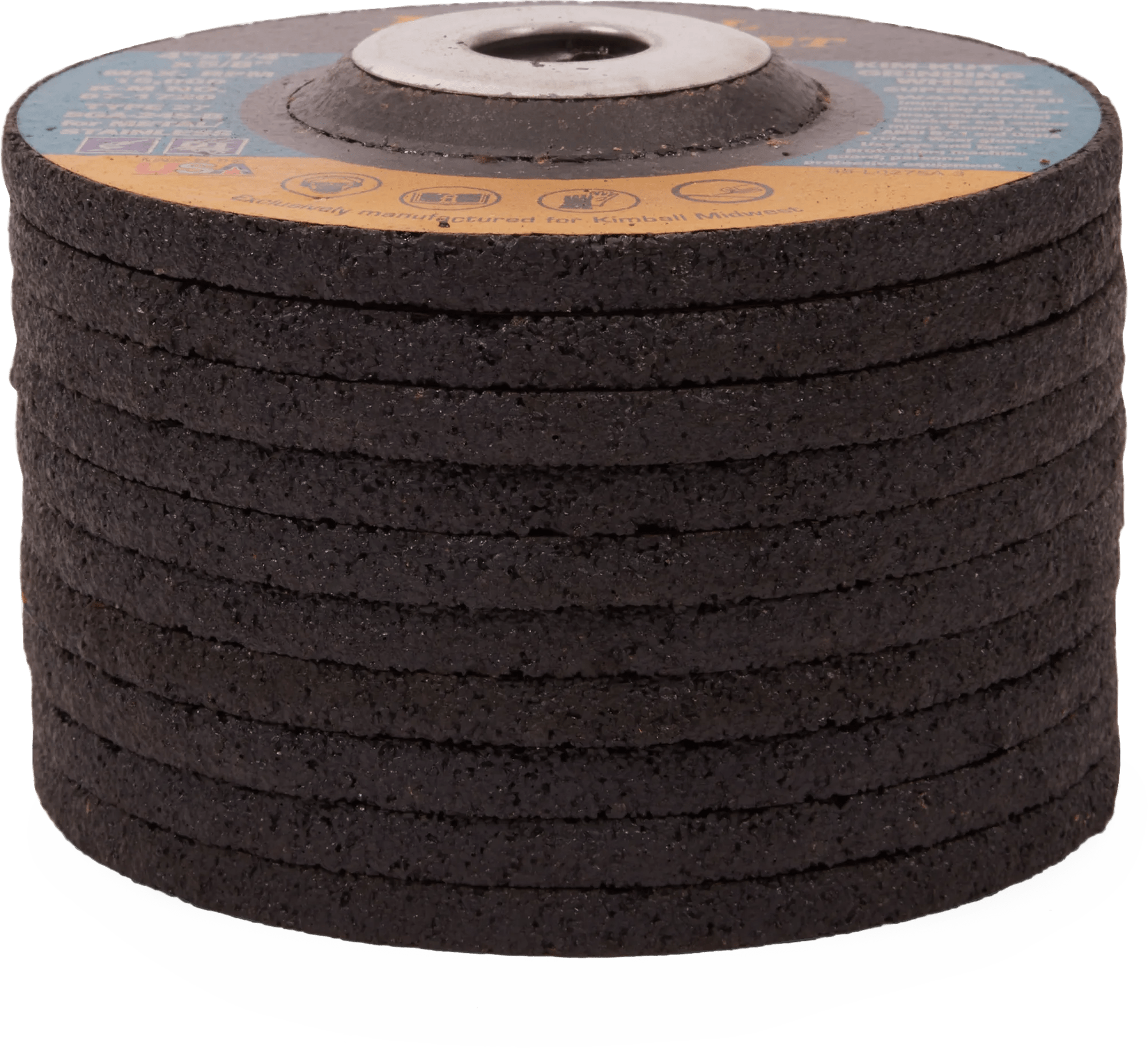 4" x 1/4" x 5/8" Type 27 Kim-Kut Super-Maxx™ Grinding Wheel - 10 Pack