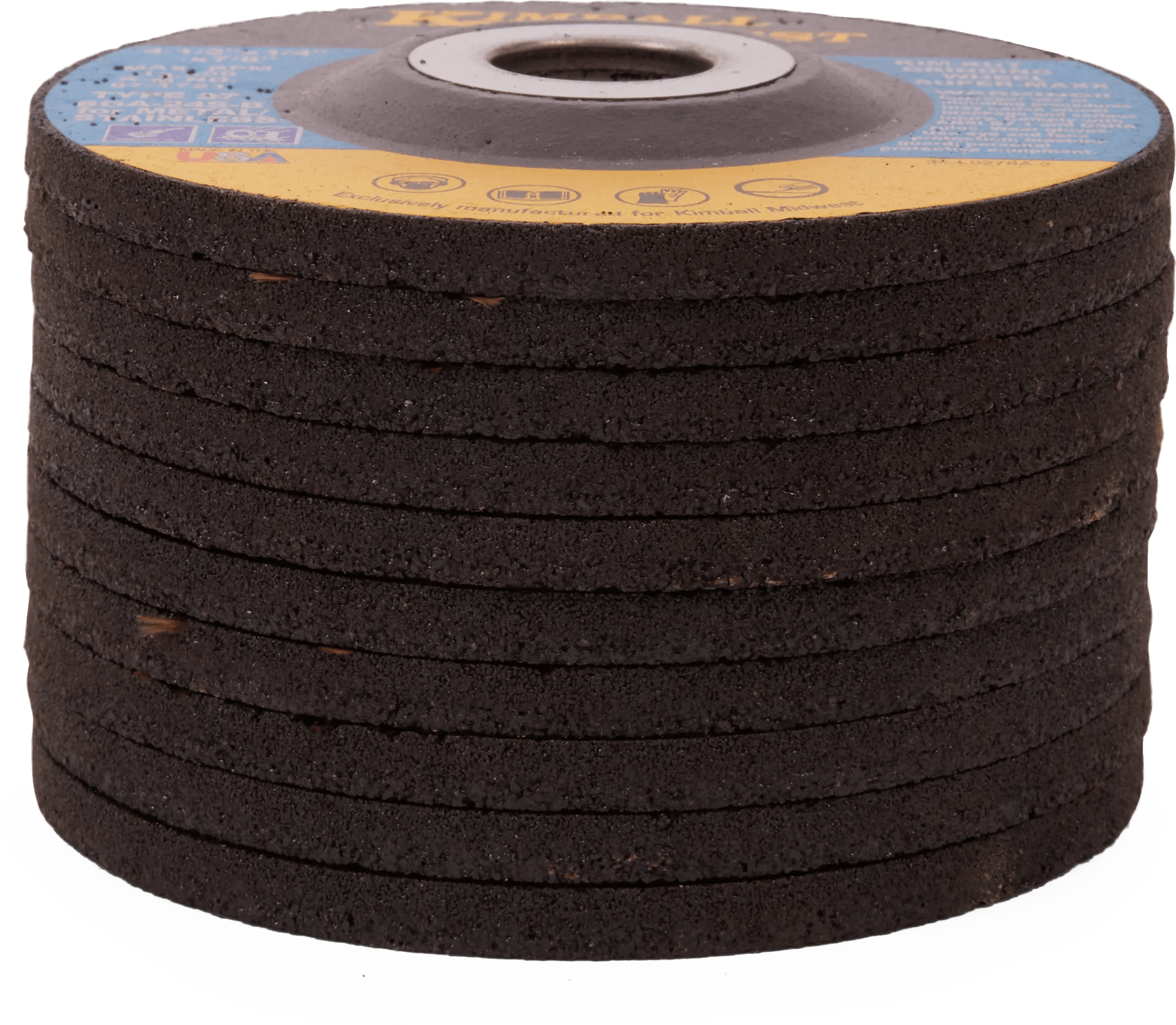4-1/2" x 1/4" x 7/8" Type 27 Kim-Kut Super-Maxx™ Grinding Wheel - 10 Pack