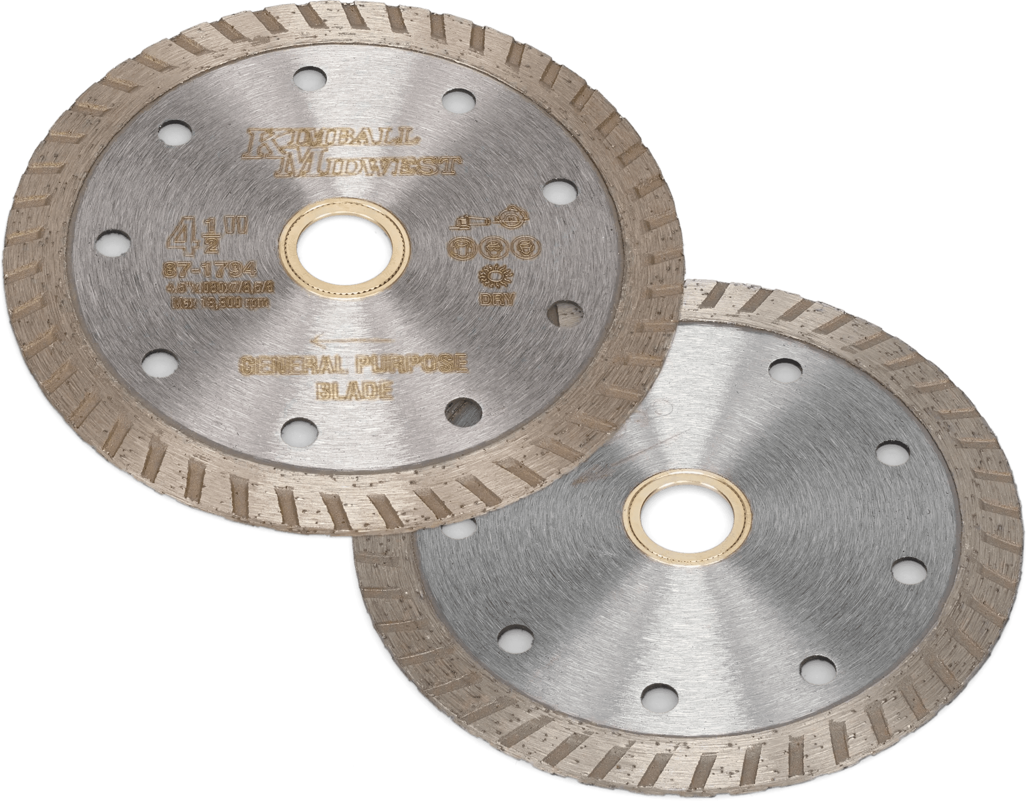 7" x .090 x 7/8" Rimmed Diamond Cutting Wheel