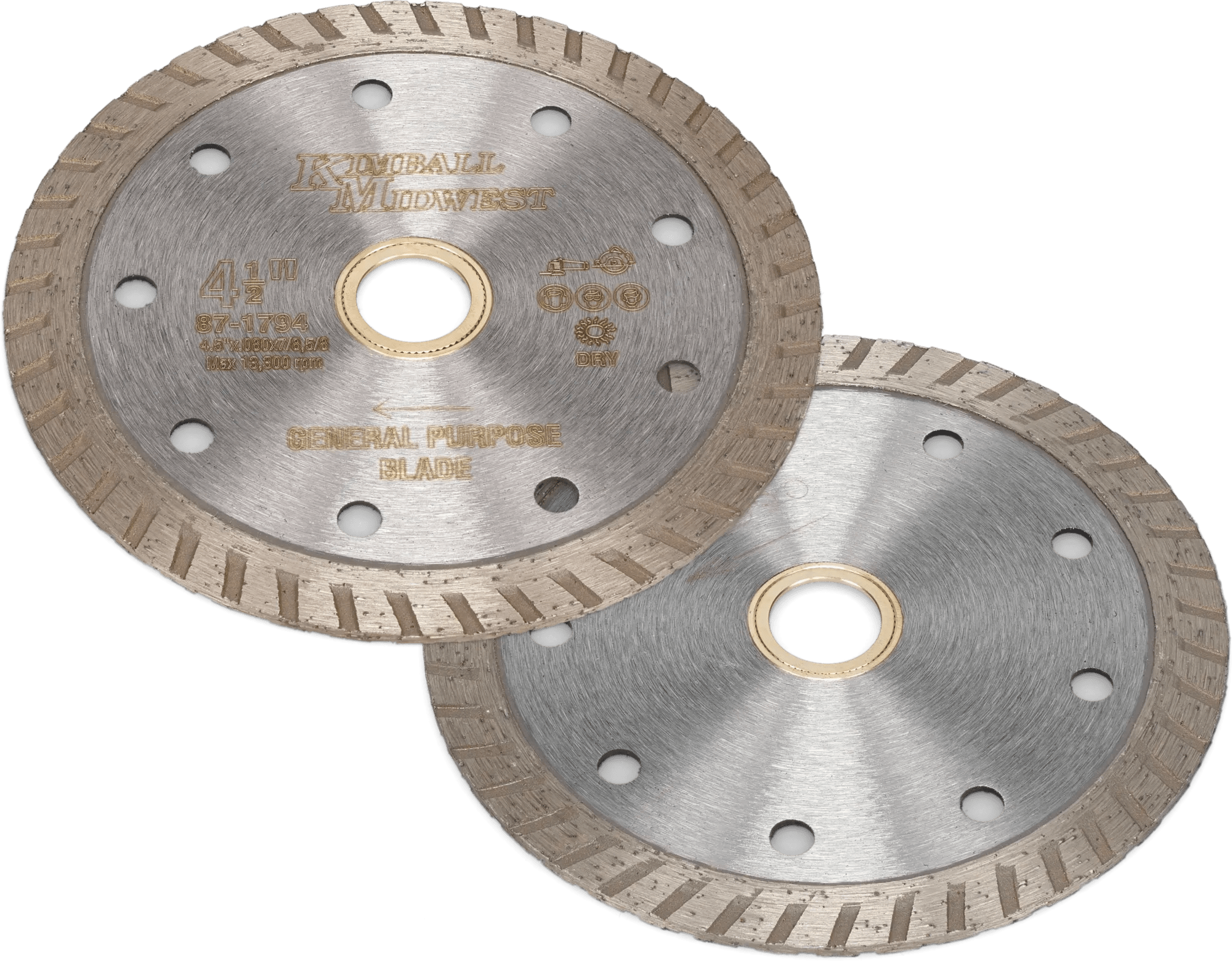 4-1/2" x .080 x 7/8" Rimmed Diamond Cutting Wheel