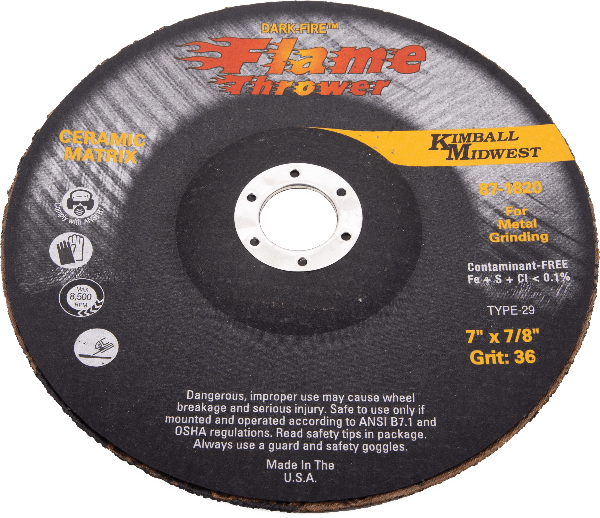 Dark-Fire™ Flamethrower Type-29 Ceramic Grinding Wheels