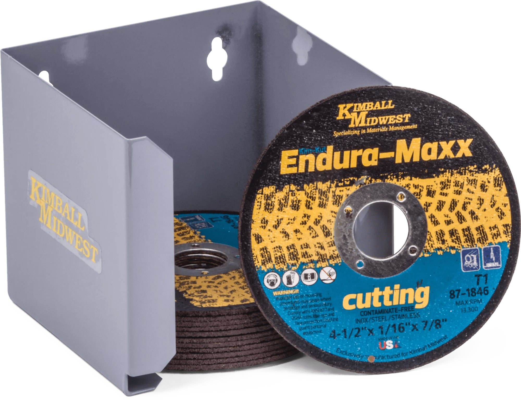 4-1/2" x 1/16" x 7/8" Type 27 Kim-Kut™ Endura-Maxx™ Cut-Off Wheel Dispenser Kit