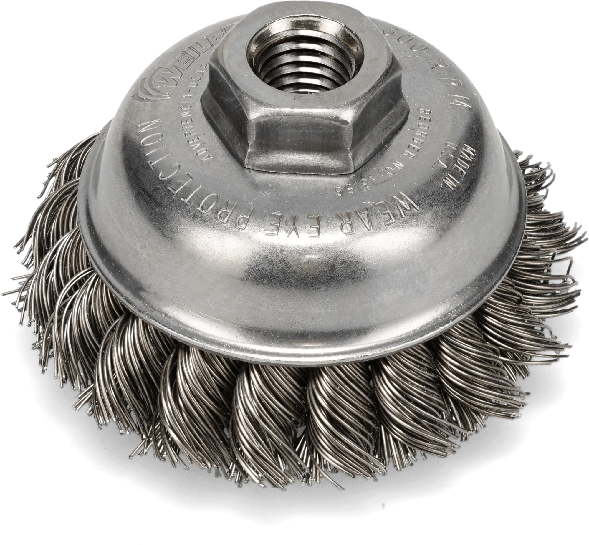 3-1/2" Single Row Twisted Knot Wire Cup Brush