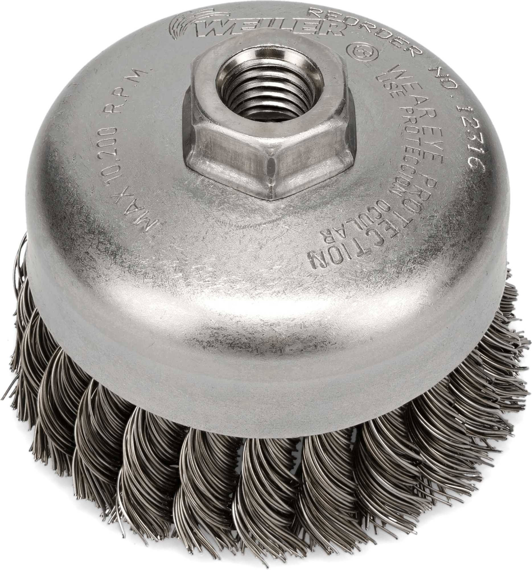 4" Single Row Twisted Knot Wire Cup Brush