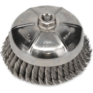 6" Single Row Twisted Knot Wire Cup Brush