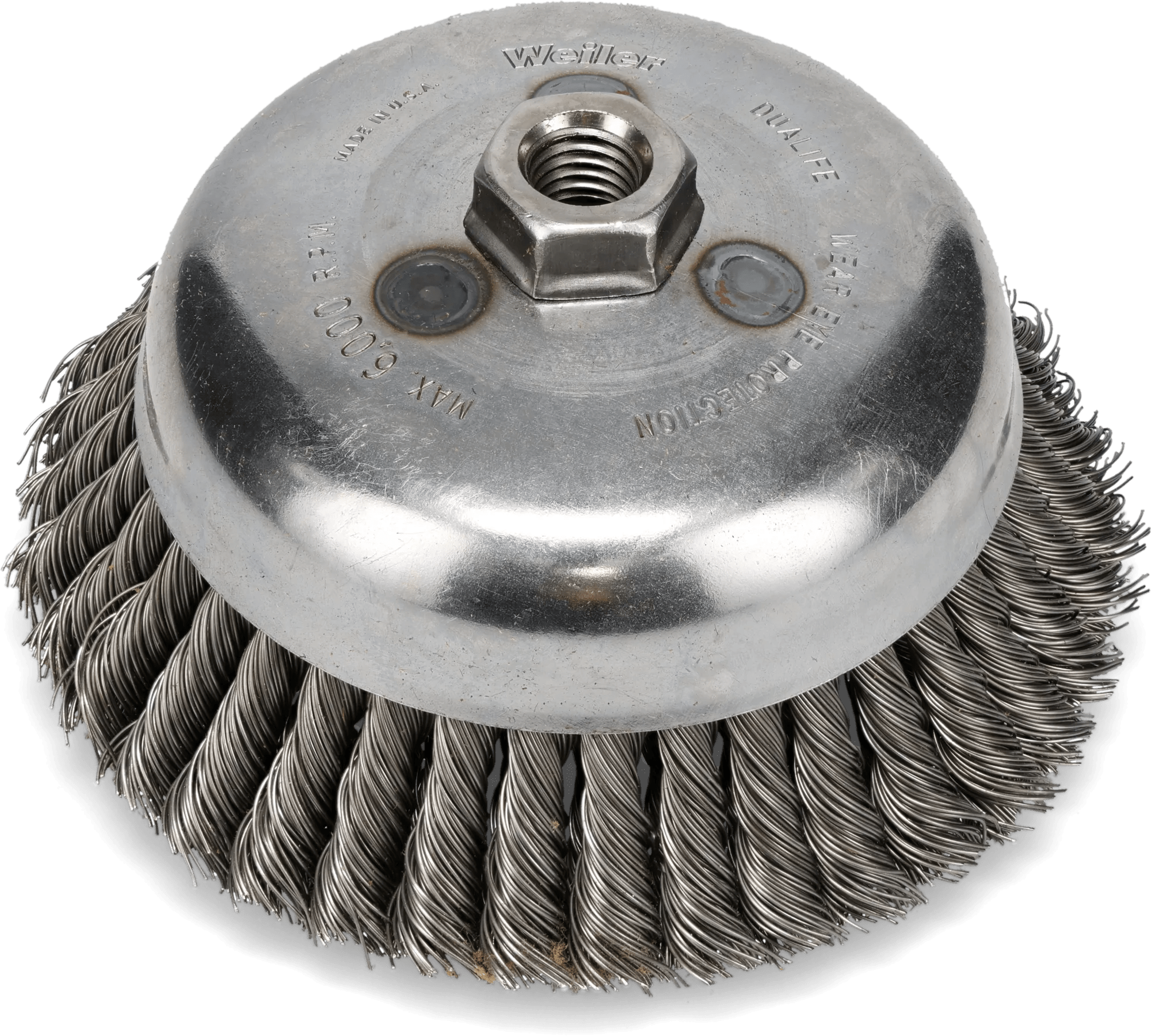 6" Double Row Twisted Knot Wire Cup Brush