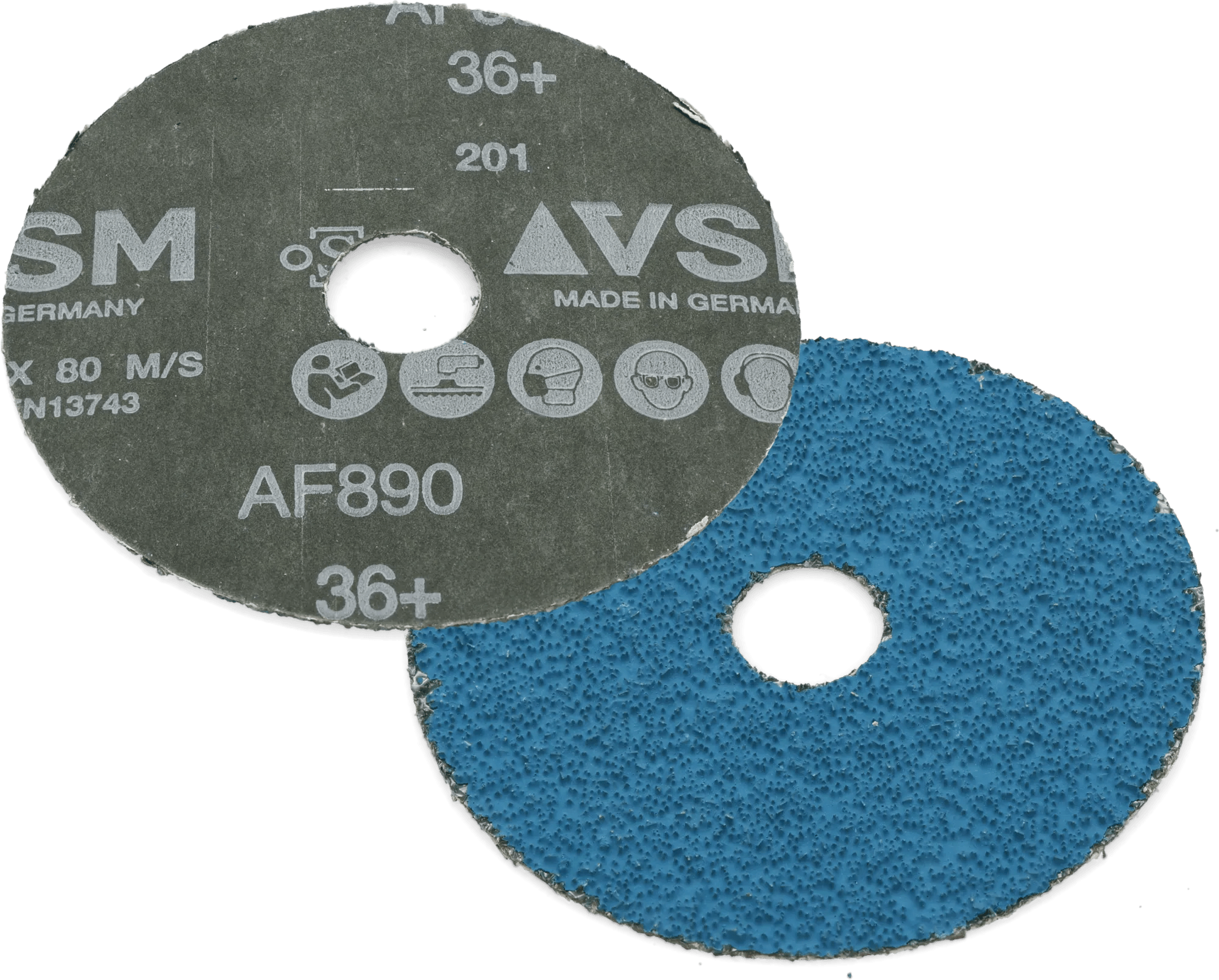 4-1/2" x 7/8" 80 Grit Flamethrower Delta™ Resin Fiber Disc - 10 Pack