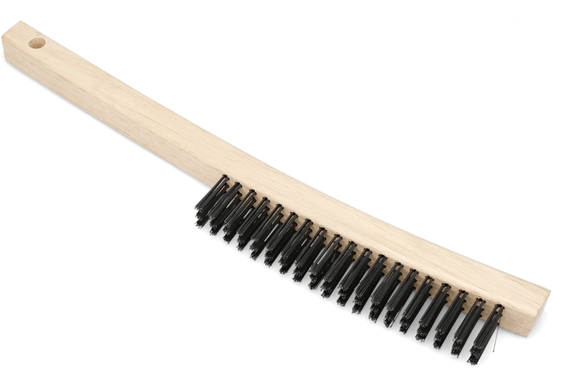 14" x 7/8" Bent Handle Steel Wire Scratch Brush