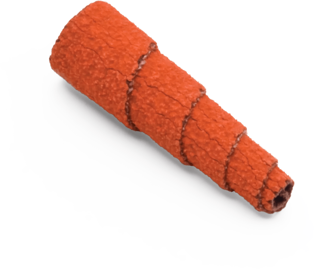1/2" x 1-1/2" 60 Grit Tapered Orange Blaze Cartridge Ceramic Grain Roll