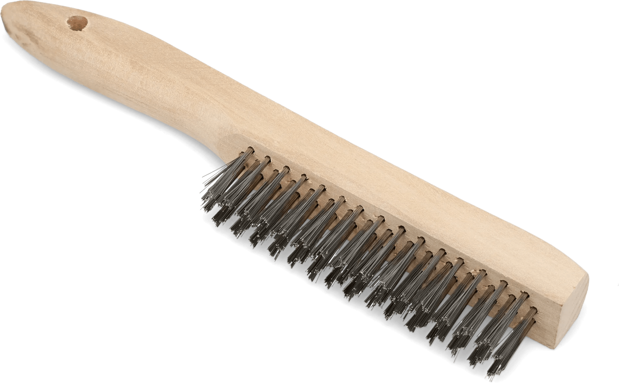 10" x 1" Shoe Handle Stainless Steel Wire Scratch Brush