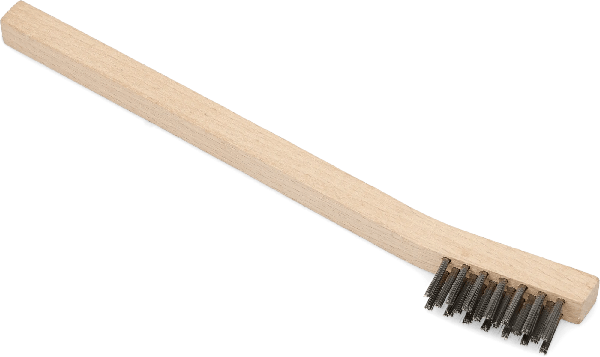 8" x 1/2" Mini Shoe Handle Stainless Steel Wired Scratch Brush - 5 Pack