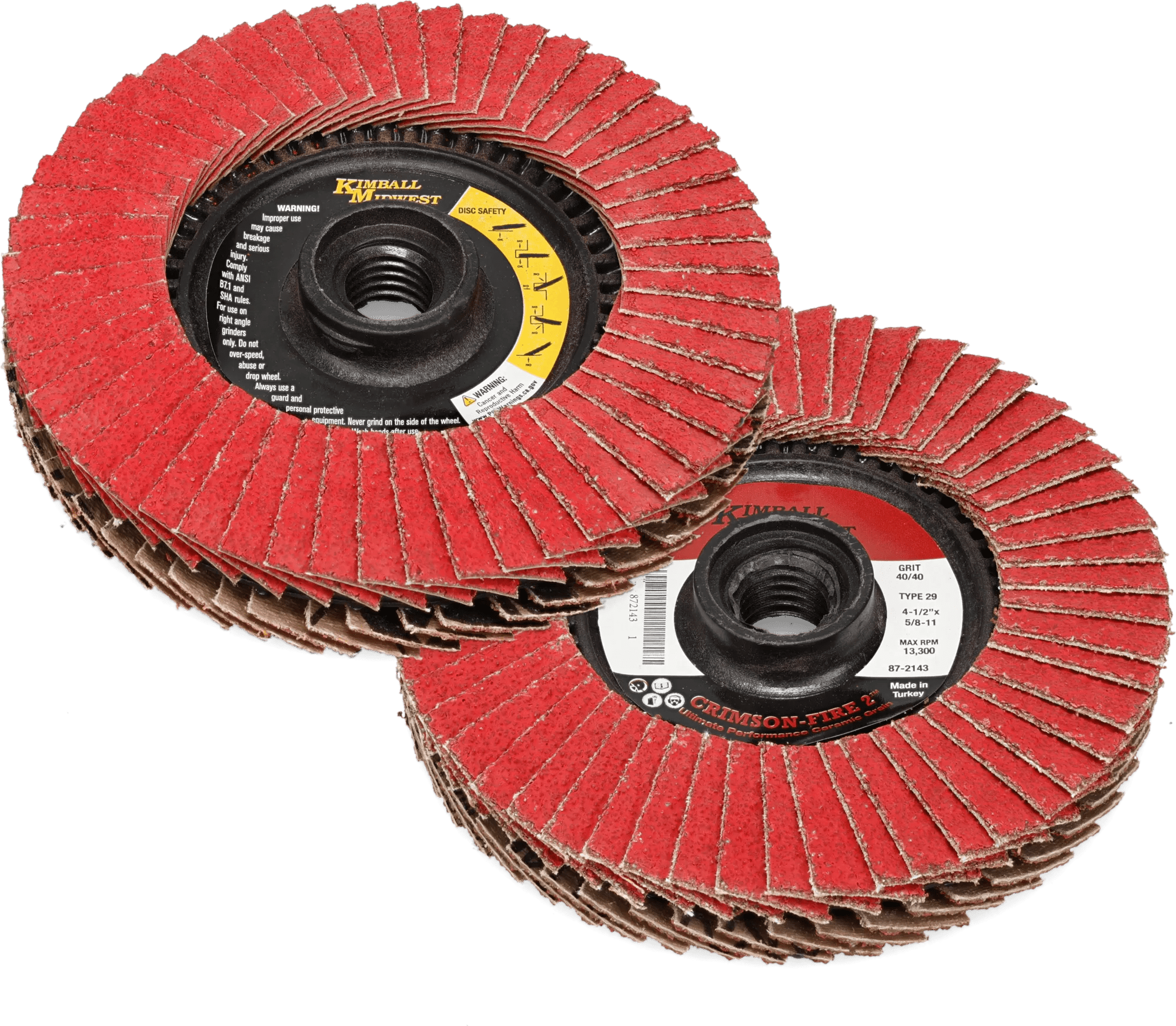 Crimson-Fire™ 2 Type-29 Double-Sided Ceramic Flap Discs