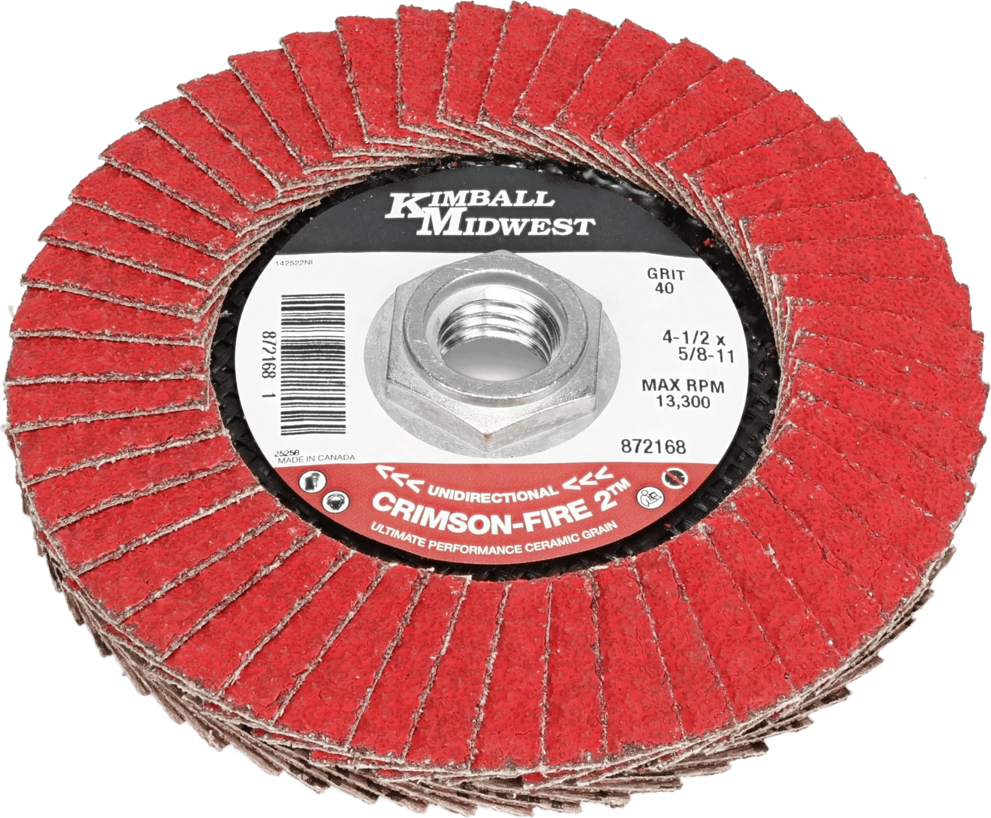 Crimson-Fire™ Type 29 Unidirectional Double-Sided Ceramic Flap Discs
