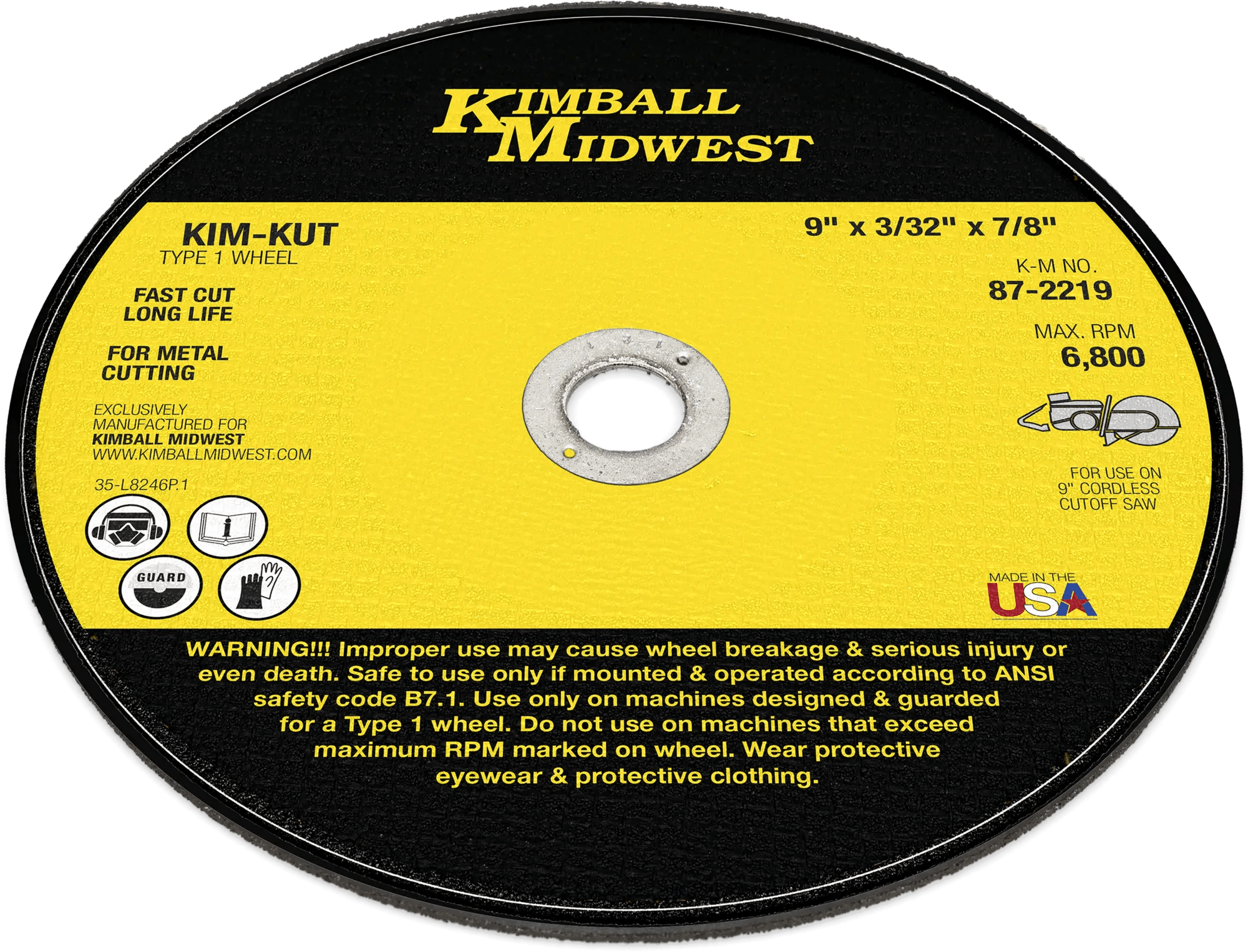 Kim-Kut Cut-Off Wheels for Cordless Cut-Off Saws