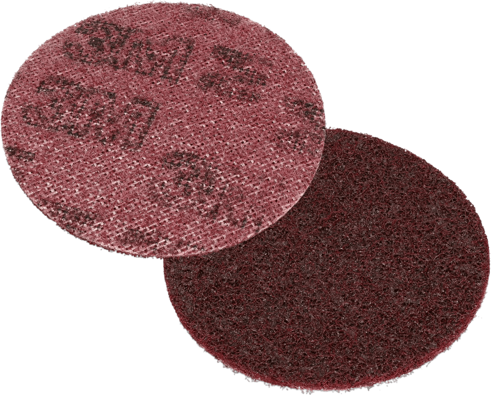 3" Medium Maroon Scotch-Brite Hook & Loop Aluminum Oxide Surface Conditioning Disc