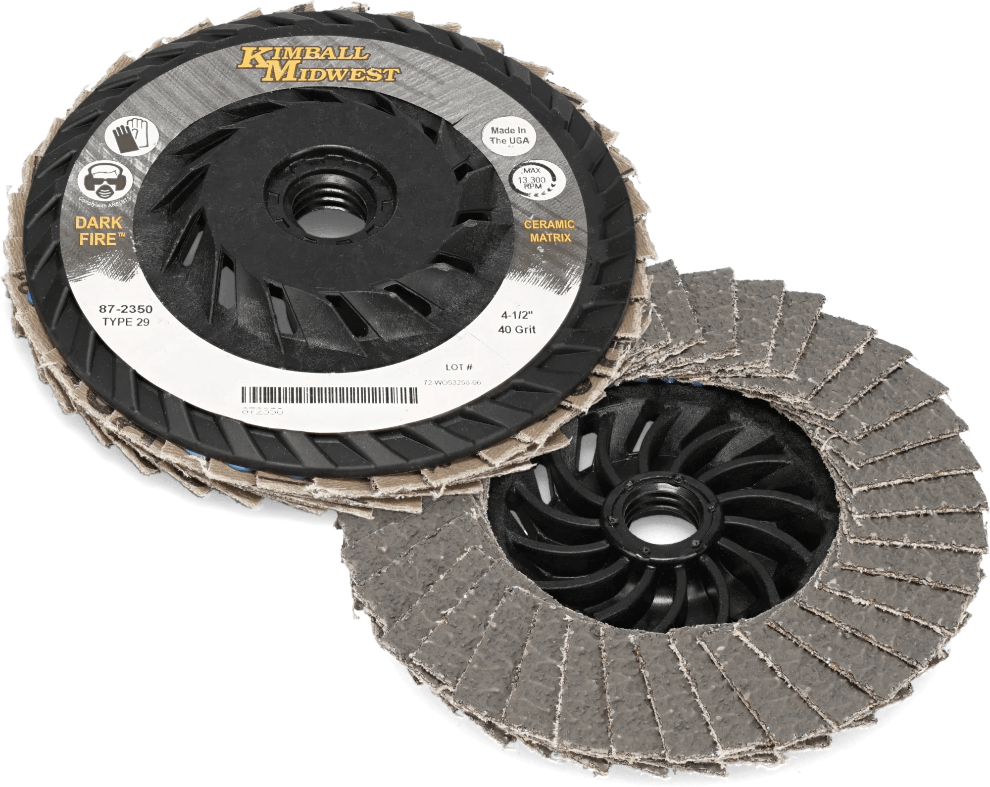 Dark-Fire™ Type-29 Ceramic Grain Flap Disc