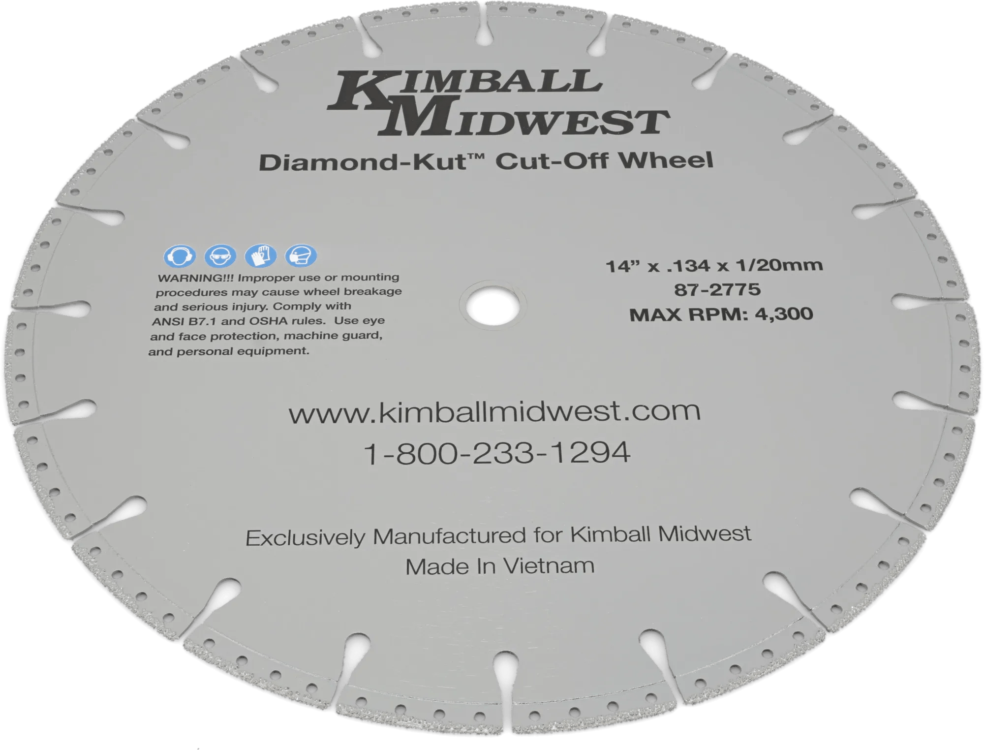 14" Type 1 Diamond-Kut™ Cut-Off Wheel