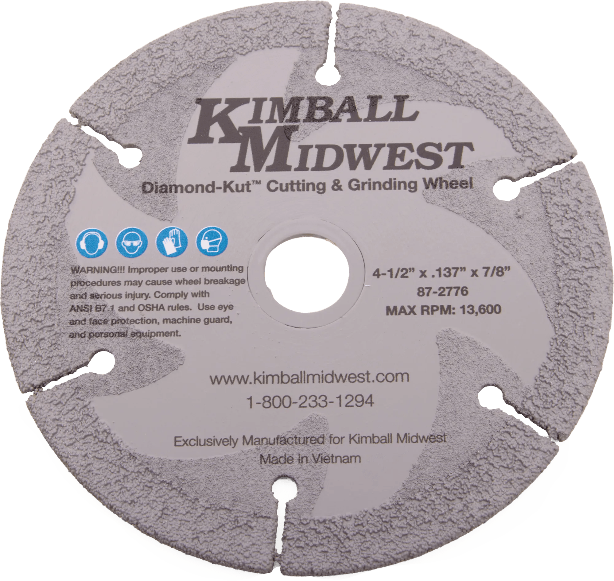 4-1/2" Type 1 Diamond-Kut™ Cut & Grinding Wheel