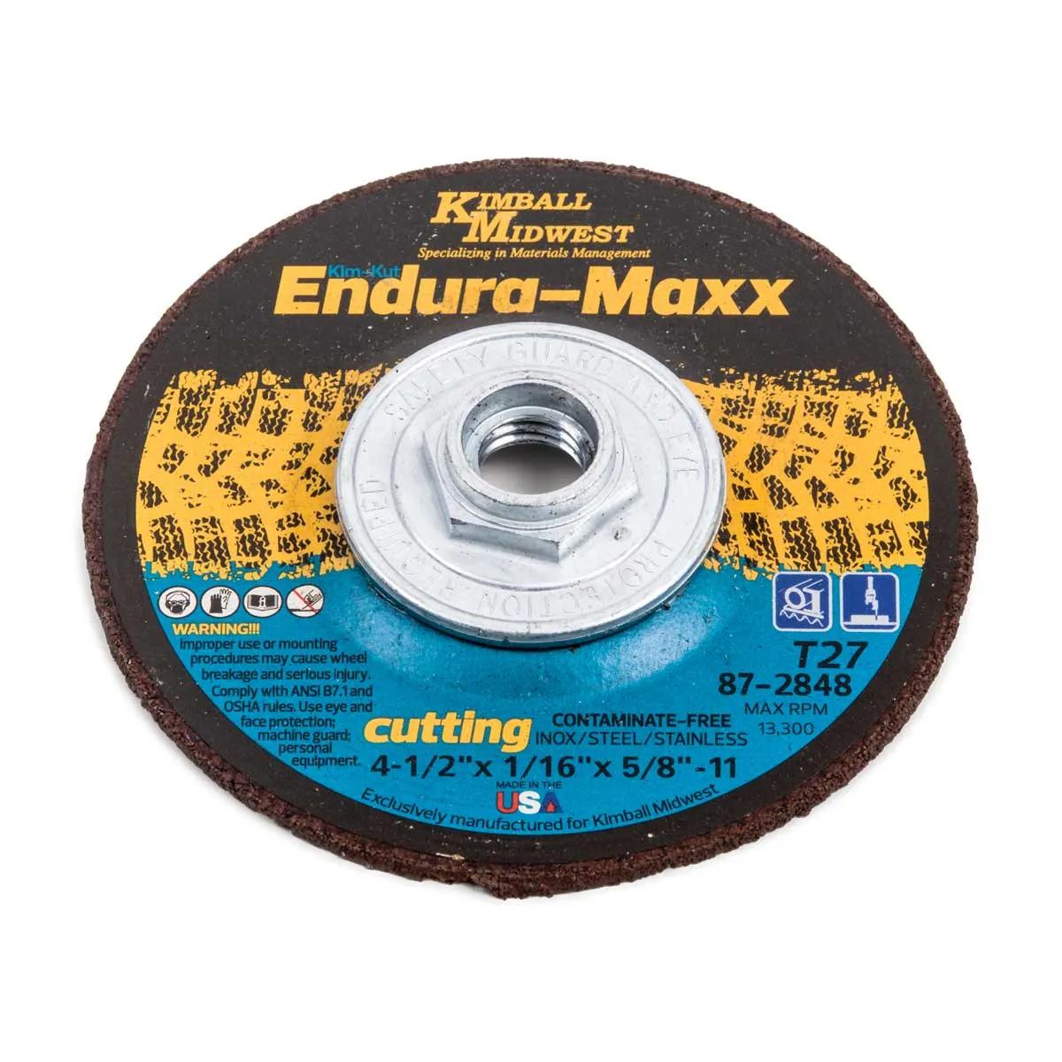4-1/2" x 1/16" x 5/8"-11 Type 27 Kim-Kut™ Endura-Maxx™ Cut-Off Wheel - 10 Pack