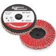 3" 40 Grit Type R Crimson-Fire™ Mini Ceramic Grain Flap Disc - 3 Pack