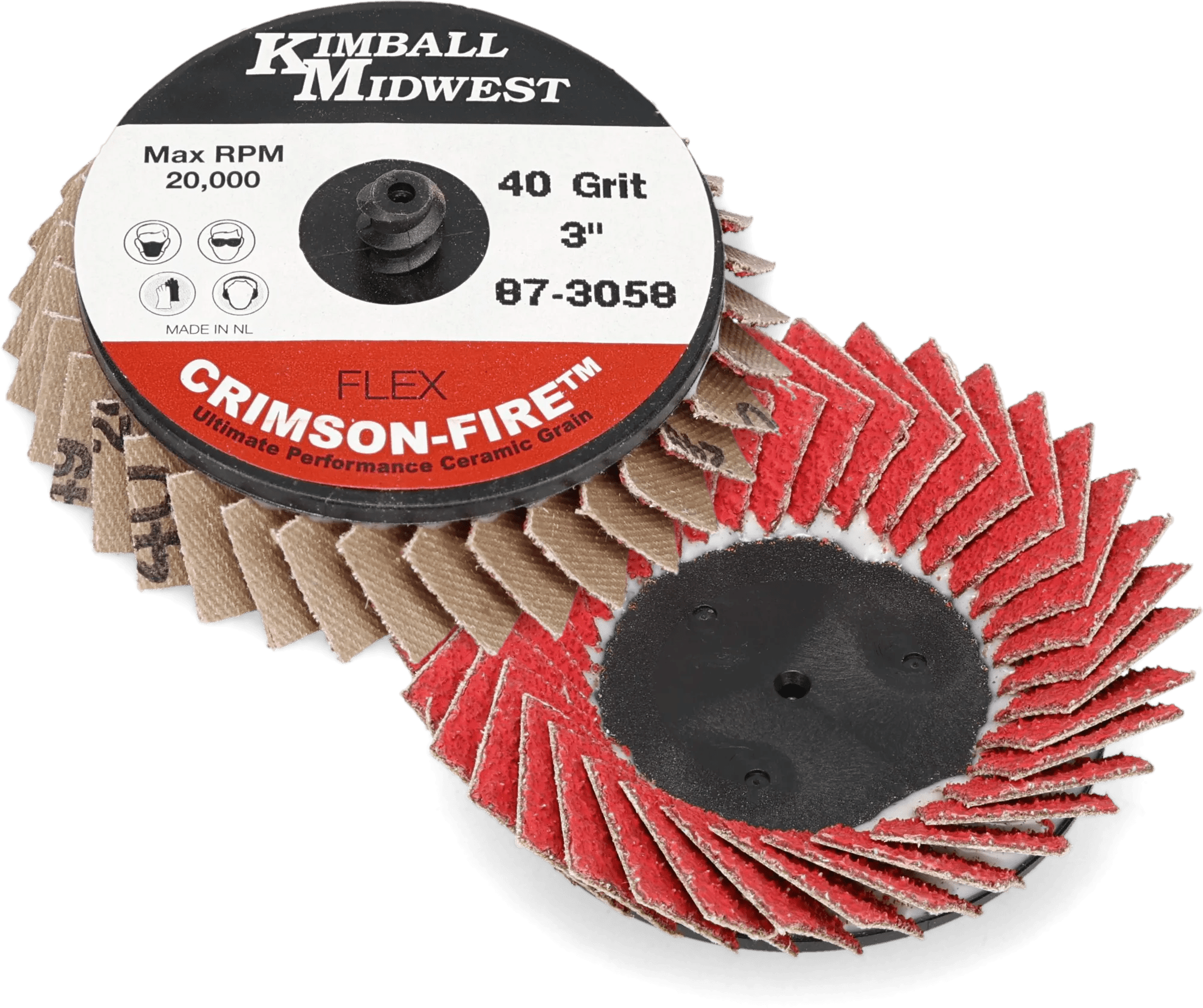 Crimson-Fire™ Type-R Mini Flex Ceramic Grain Flap Discs
