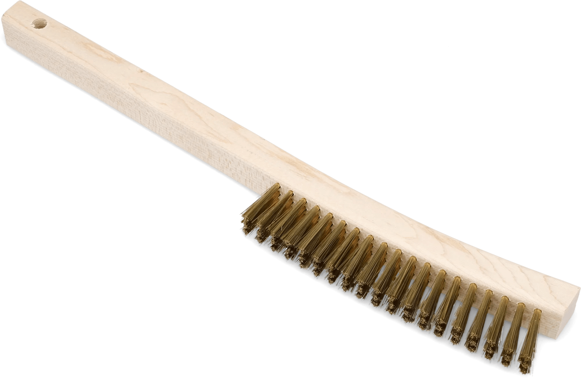 13" x 7/8" Shoe Handle Brass Wire Scratch Brush