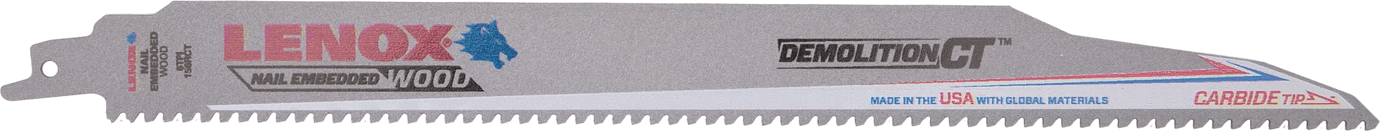12" Carbide Tip Reciprocating Saw Blade - 5 Pack