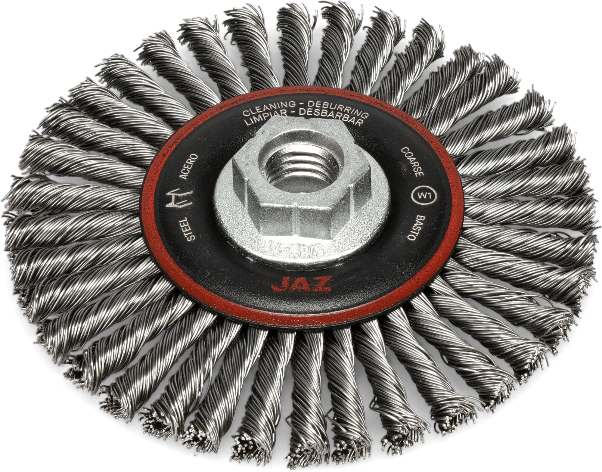 4-1/2" x 1/4" Stringer Bead XL Knotted Steel Wire Wheel Brush