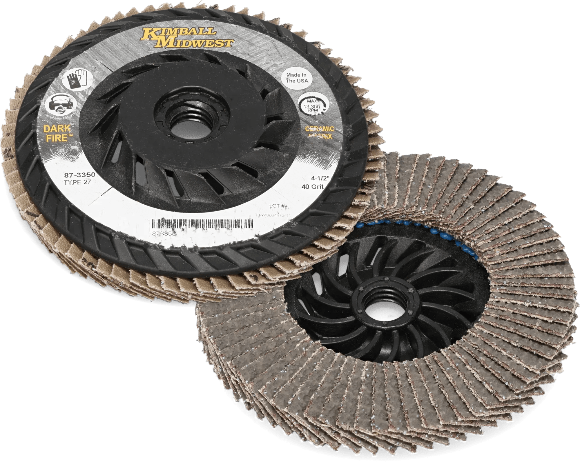 Dark-Fire™ Type-27 Ceramic Flap Discs