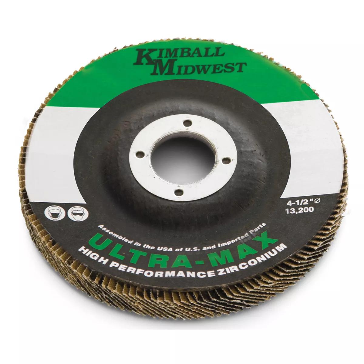 4-1/2" x 7/8" 60 Grit Type 29 Ultra-Max Zirconia Flap Disc