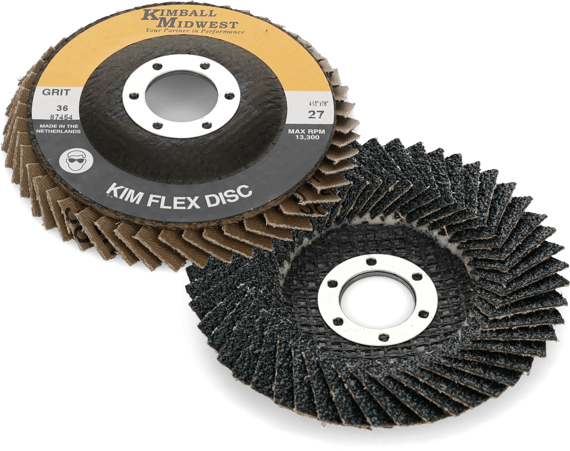 4-1/2" x 5/8"-11 120 Grit Type 27 Kim-Flex Flap Disc