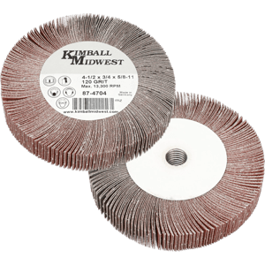 4-1/2" x 3/4" x 5/8"-11 120 Grit Angle Grinder Flap Wheel
