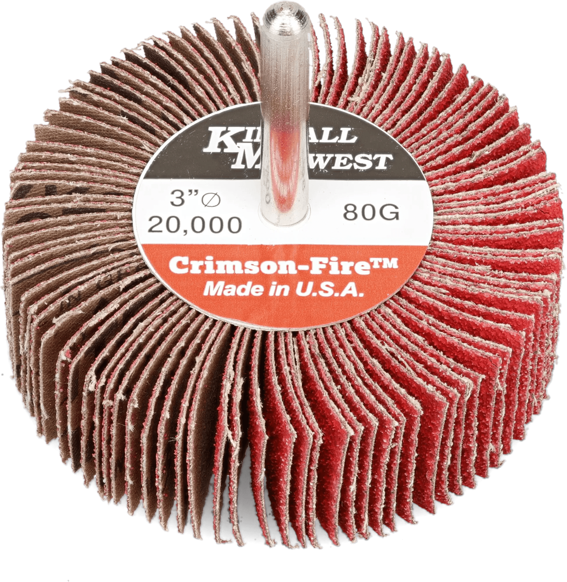 1-1/2" x 1" 120 Grit Crimson-Fire™ Flap Wheel