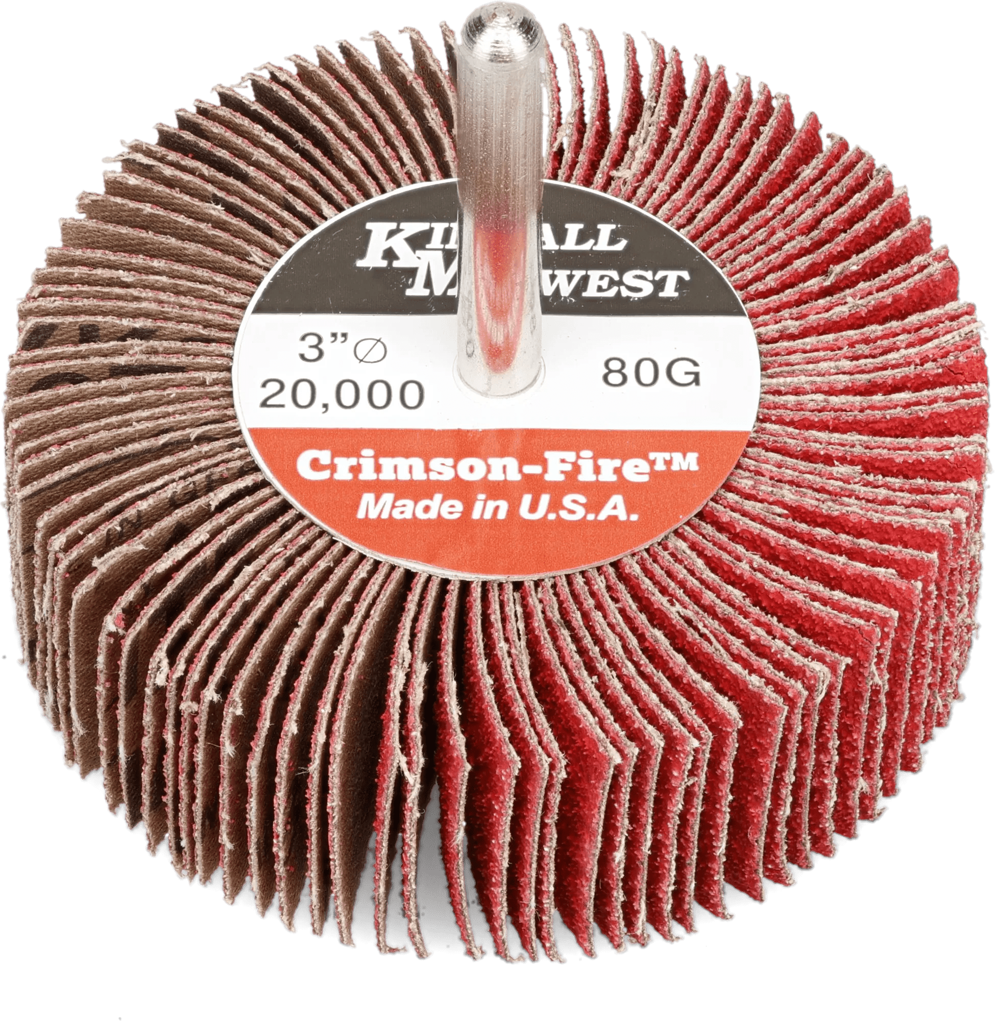 2" x 1" 120 Grit Crimson-Fire™ Flap Wheel