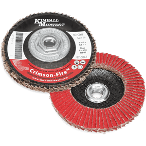 4-1/2" x 5/8"-11 40 Grit Type 29 Crimson Fire™ Flap Disc