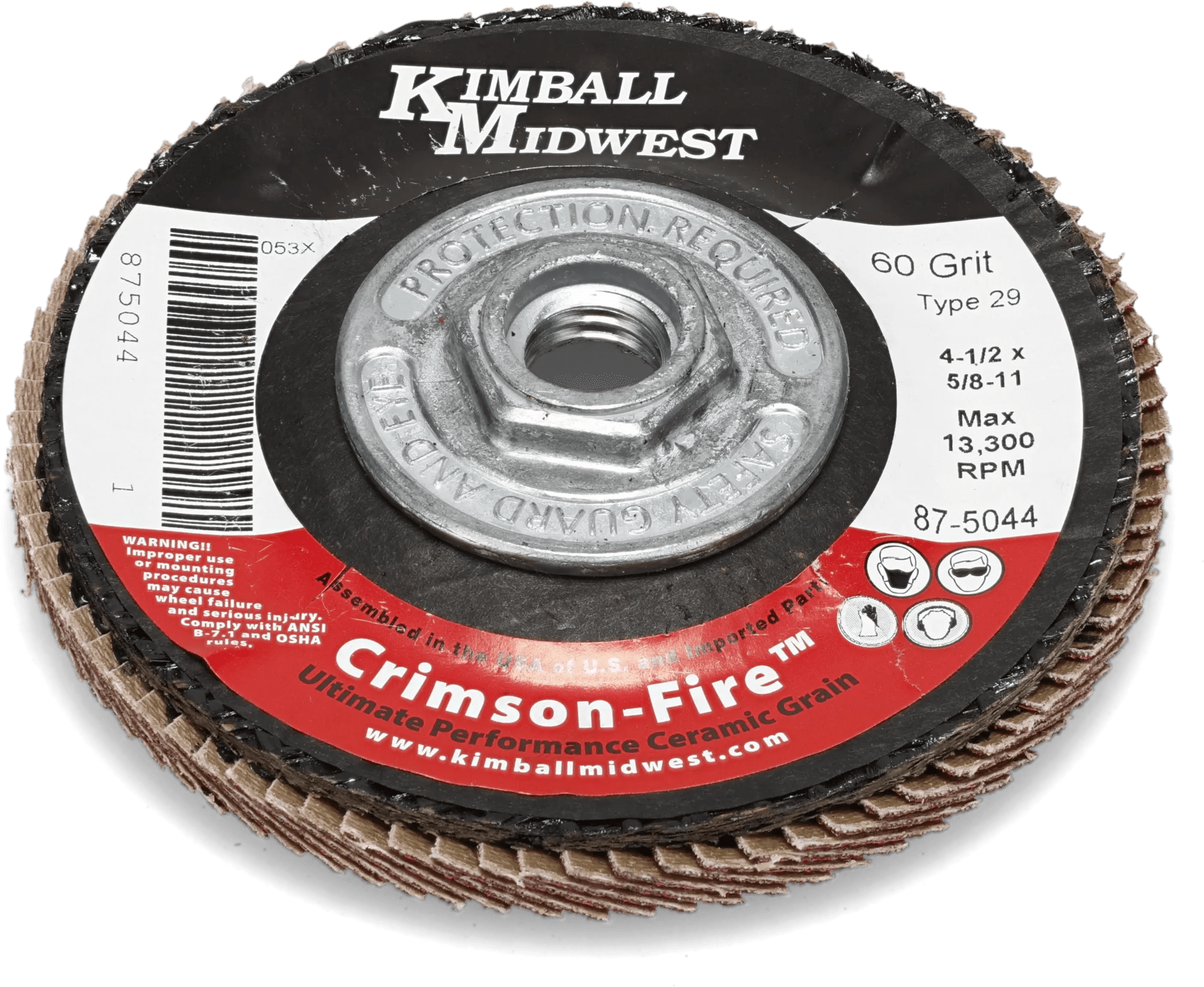 Crimson Fire™ Type-29 Conical Face Flap Discs