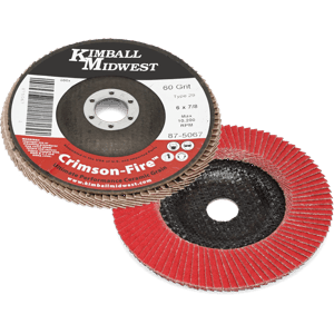 6" x 7/8" 60 Grit Type 29 Crimson Fire™ Flap Disc