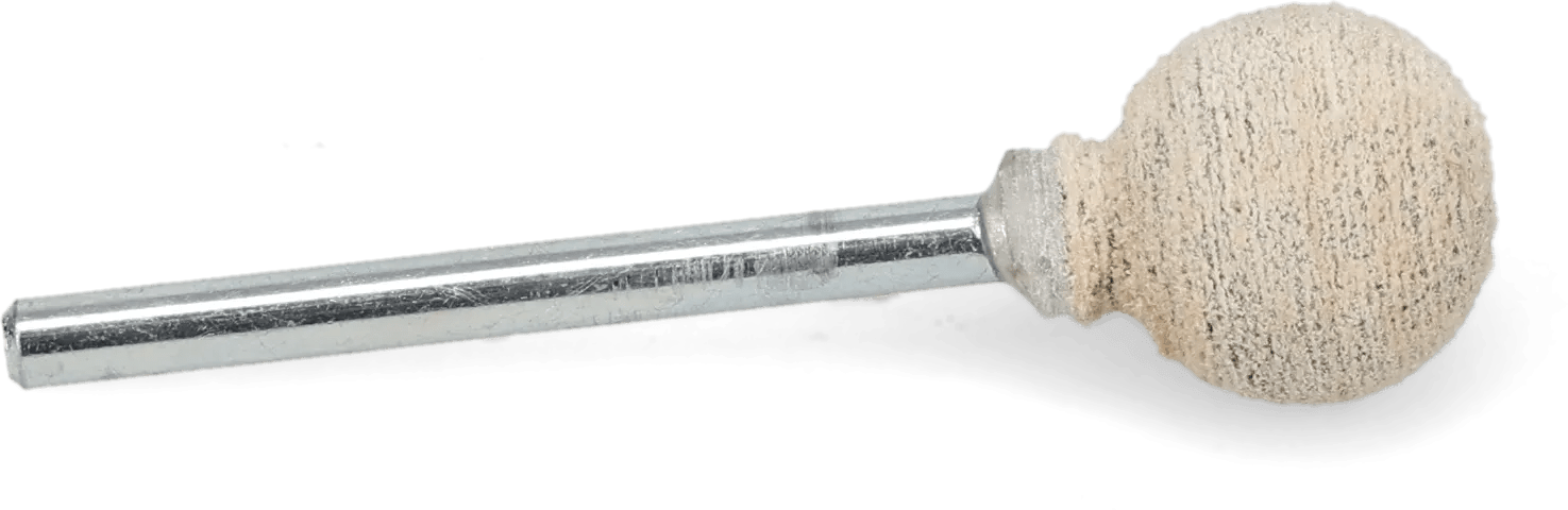 Ball-Style Cotton Fiber Mounted Points - 1/8" Shank